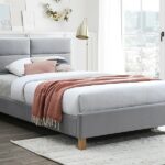 Letto Sierra Velvet grigio chiaro – 120x200 cm