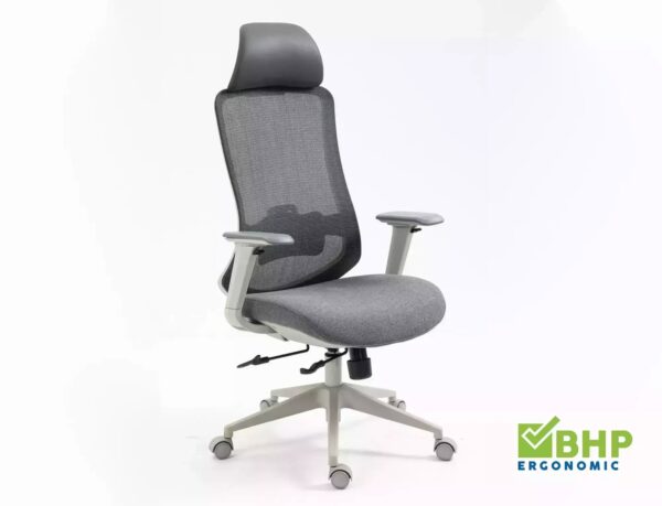 Sedia da ufficio Ergon ergonomica in grigio – 64x49-54x112 cm