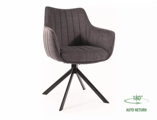 Sedia girevole Azalia Brego grigio scuro – 61x44x86 cm