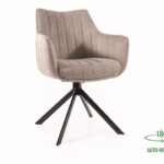 Sedia girevole Azalia Brego beige chiaro – 61x44x86 cm