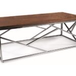 Tavolino Escada A – noce / argento 120x60 cm