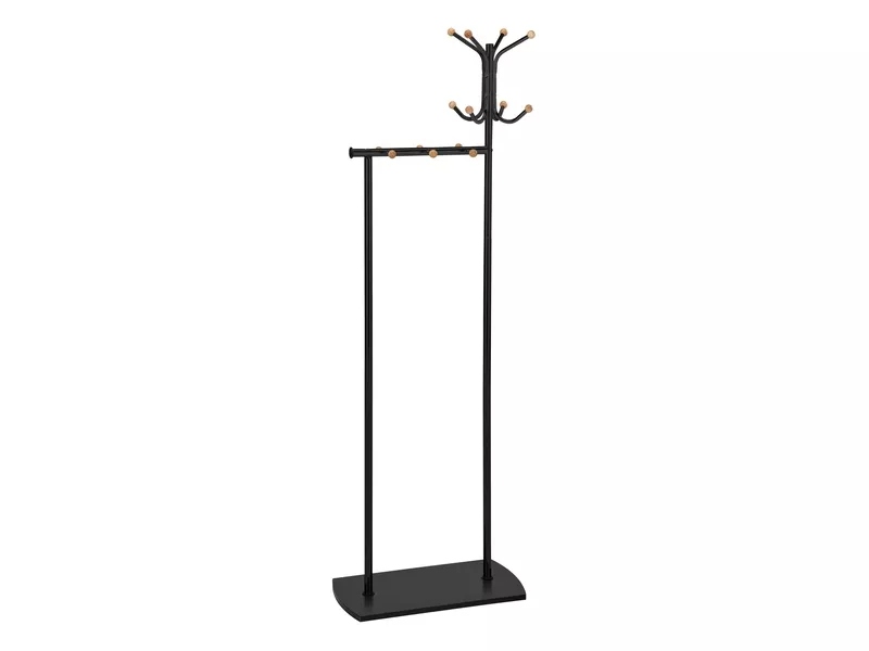 product-2116 Appendiabiti Simon in metallo e legno – 60x30x177 cm - immagine 1