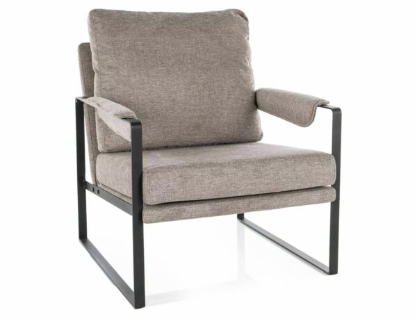 Poltrona Focus Brego – beige / nero opaco
