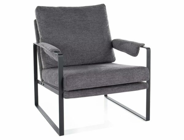 Poltrona Focus Brego – grigio scuro / nero opaco