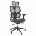 Sedia da ufficio Devon in rete nera – 68x50x119 cm
