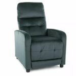Poltrona reclinabile Otus Velvet verde – 66x92–144x100 cm