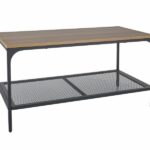 Tavolino da salotto Lex L in rovere e metallo nero – 90x45x45 cm