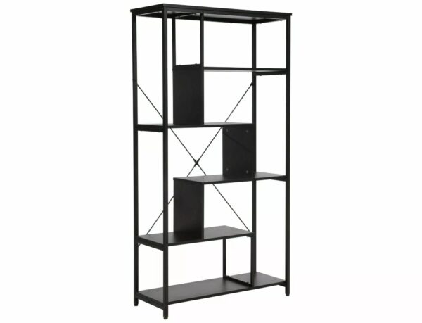 Libreria Net A in legno laminato e metallo – 85x35x163 cm