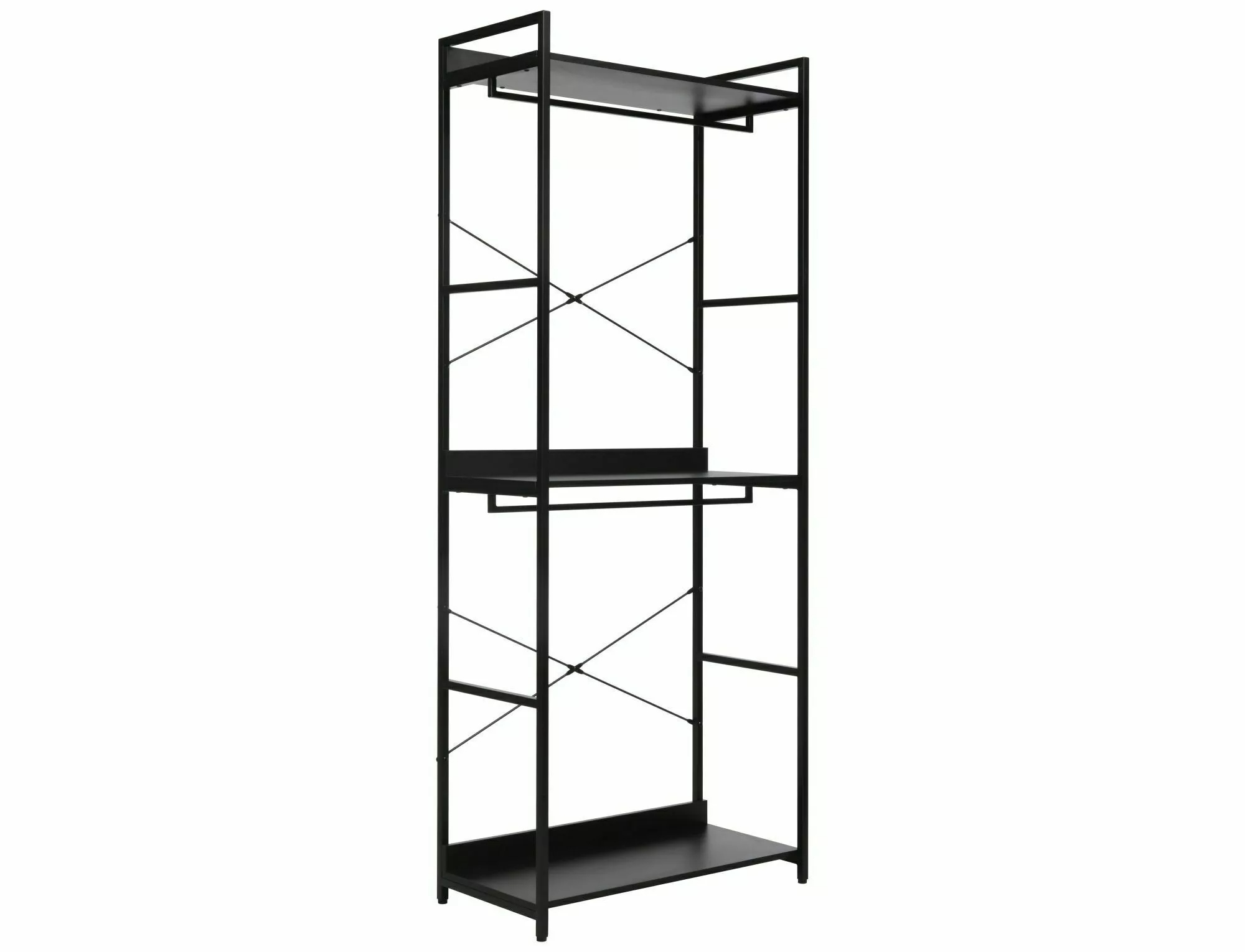 product-2465 Libreria–Appendiabiti Rin A nera – 80x40x200 cm - immagine 1