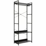 Libreria–Appendiabiti Rin B nera – 80x40x200 cm