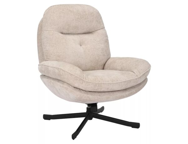 Poltrona Harper in tessuto beige – 77x54x101 cm