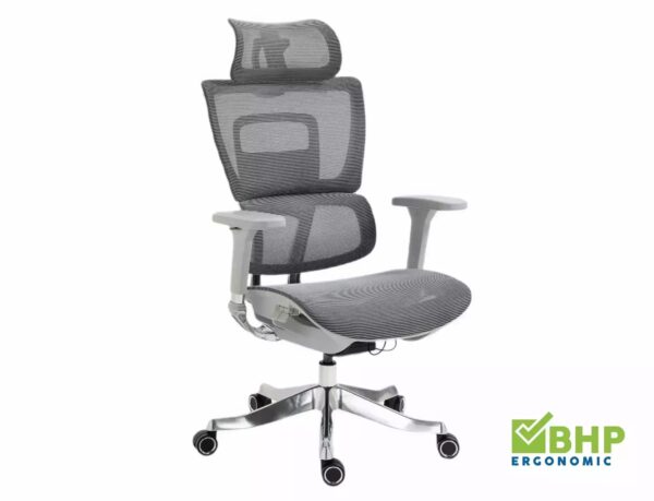 Sedia da ufficio Winner Lux ergonomica grigia – 64x51x114 cm