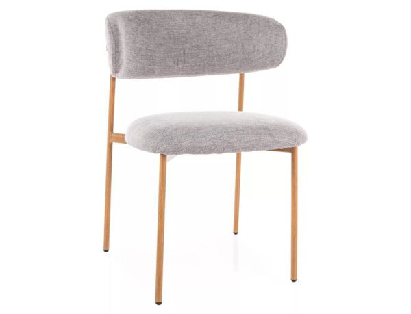 Sedia Elton D Brego grigia / rovere – 56x46x80 cm