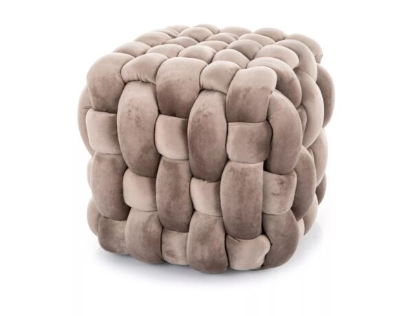 Pouf Faris Velvet – velluto beige scuro (tap. 251)