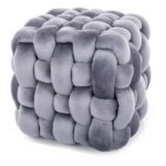 Pouf Faris Velvet – velluto grigio (tap. 252)