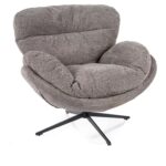 Poltrona Florence Raven – grigio / nero opaco