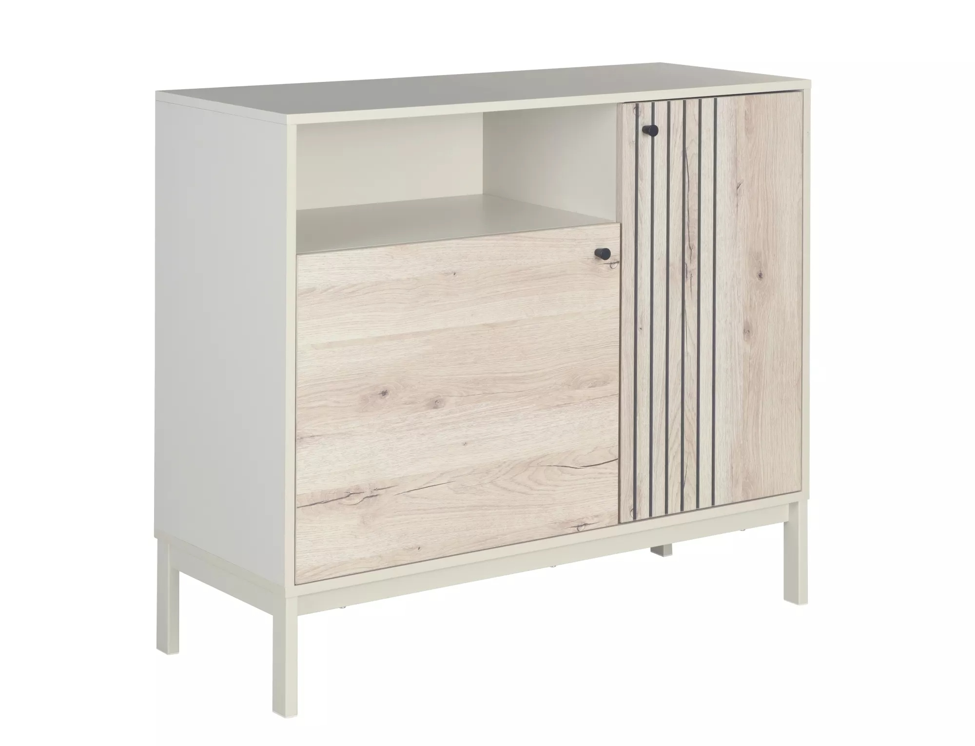 product-2817 Credenza Frost K2 – Off White + Rovere Alpino - immagine 1