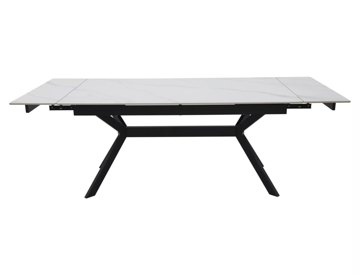 Tavolo Imperia 180 in ceramica bianco opaco – 180/240x90x75 cm - immagine 2
