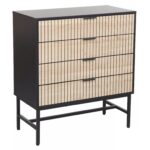 Comò Mago K2 in rovere e metallo nero – 80x40x90 cm