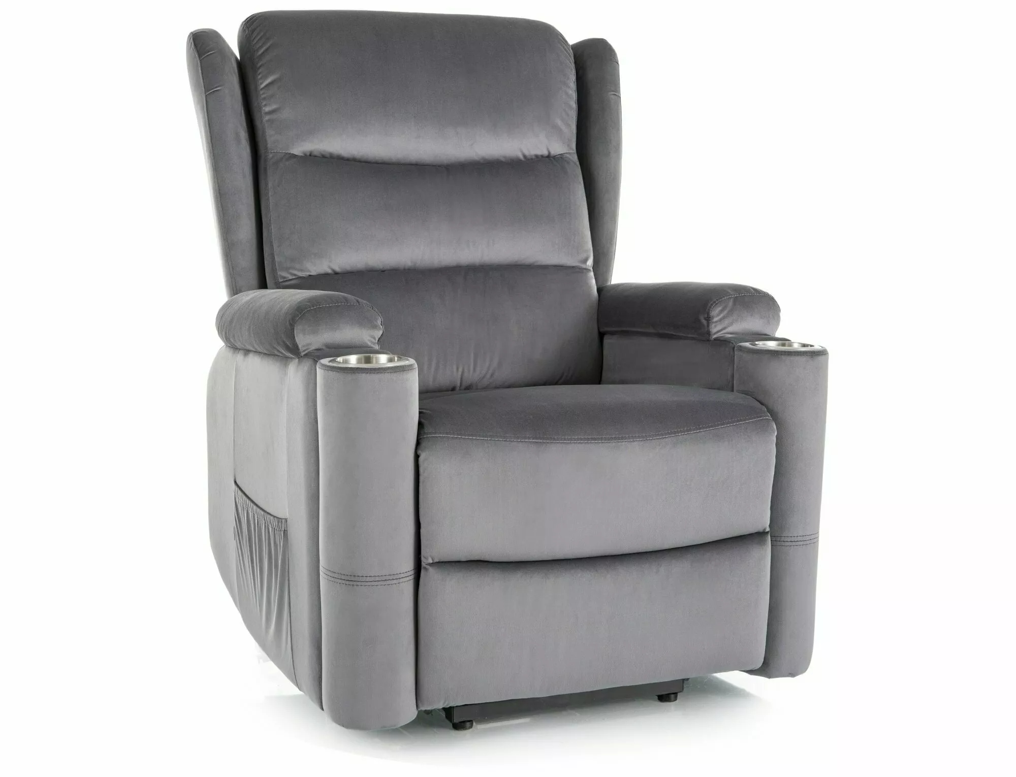 product-2901 Poltrona reclinabile Minos Velvet – grigio - immagine 1