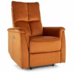 Poltrona relax Neptun Velvet in velluto cannella – 76x94x96 cm