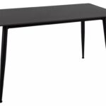 Tavolo Rion 130 in ceramica nera opaca e metallo nero – 130x70x76 cm