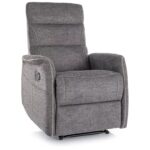 Poltrona reclinabile Solon M Brego in tessuto grigio scuro – 74x86-162x106 cm