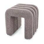 Pouf Tica in tessuto grigio – 38x40x40 cm