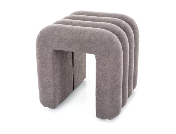 Pouf Tica in tessuto grigio – 38x40x40 cm