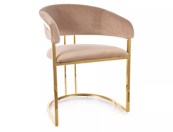 Sedia Tulipe Velvet beige – 56×46×77 cm