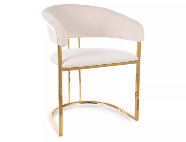 Sedia Tulipe Velvet beige chiaro – 56×46×77 cm