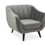 Poltrona Elite 1 Velvet grigia – 91x85x83 cm