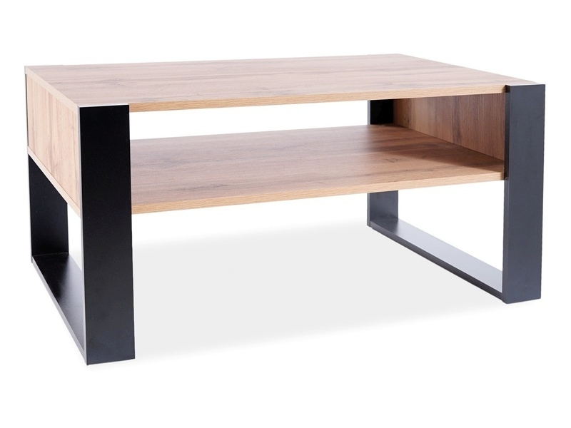 product-758 Tavolino Gema in rovere Wotan e nero – 100x64x50 cm - immagine 1