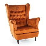 Poltrona Harry Velvet in velluto color cannella – 82x92x101 cm