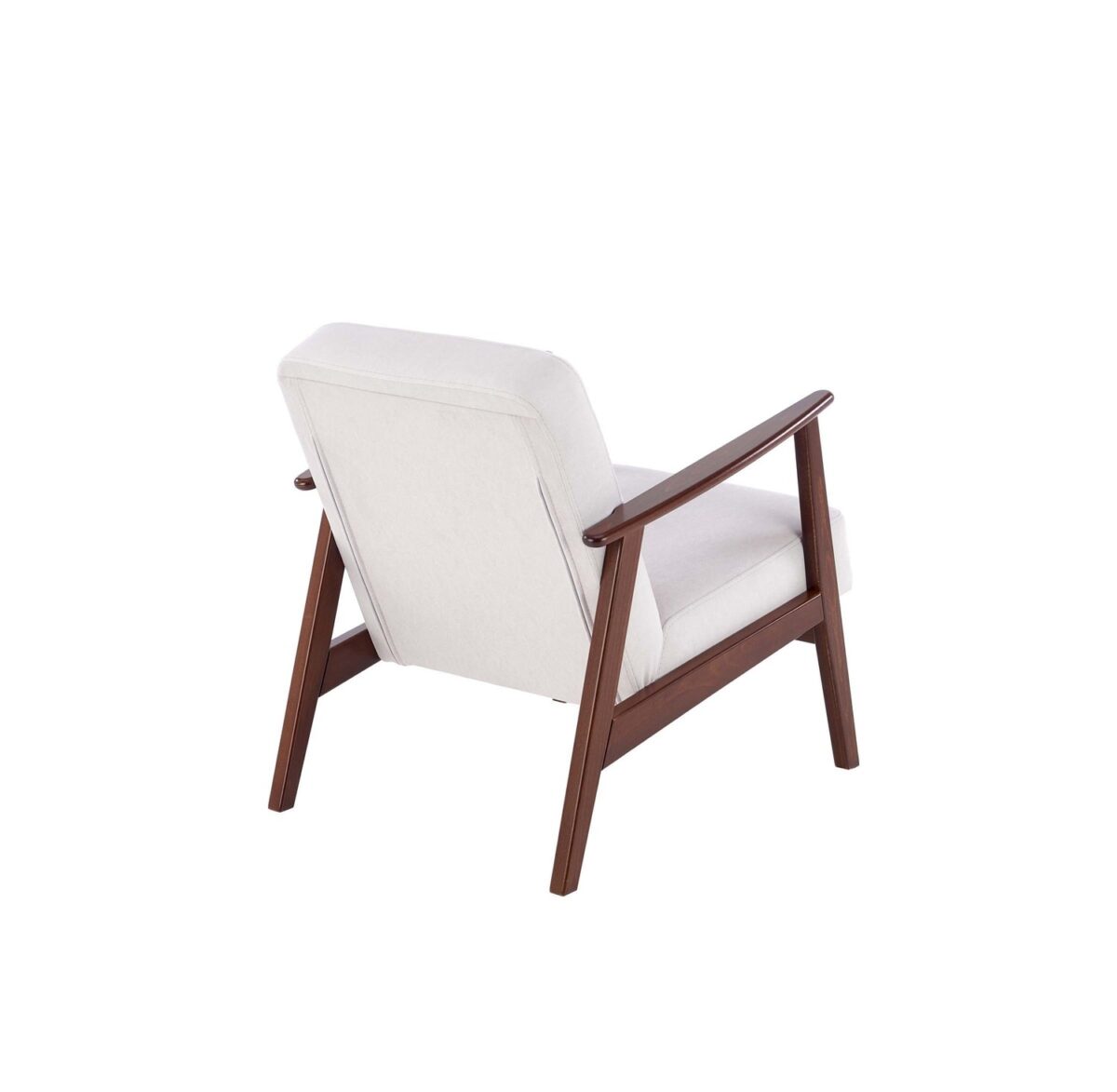 MILANO 1S poltrona in tessuto Castel beige chiaro con struttura in legno - immagine 2