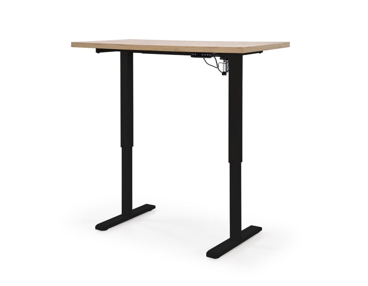 Scrivania regolabile in altezza B54 con piano rovere artisan e struttura nera – 120x60x75–120 cm - immagine 6