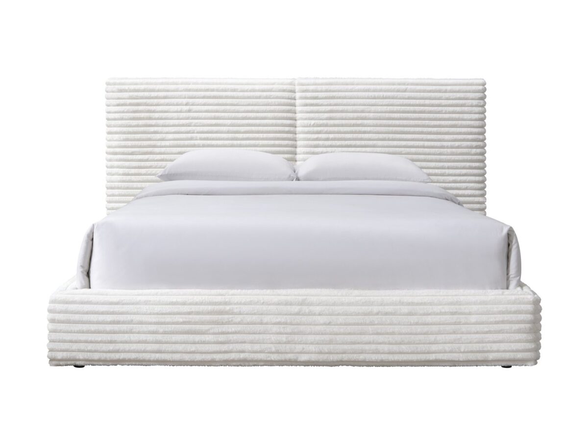Letto matrimoniale MADERA 160 in tessuto color crema – 160x200 cm - immagine 3