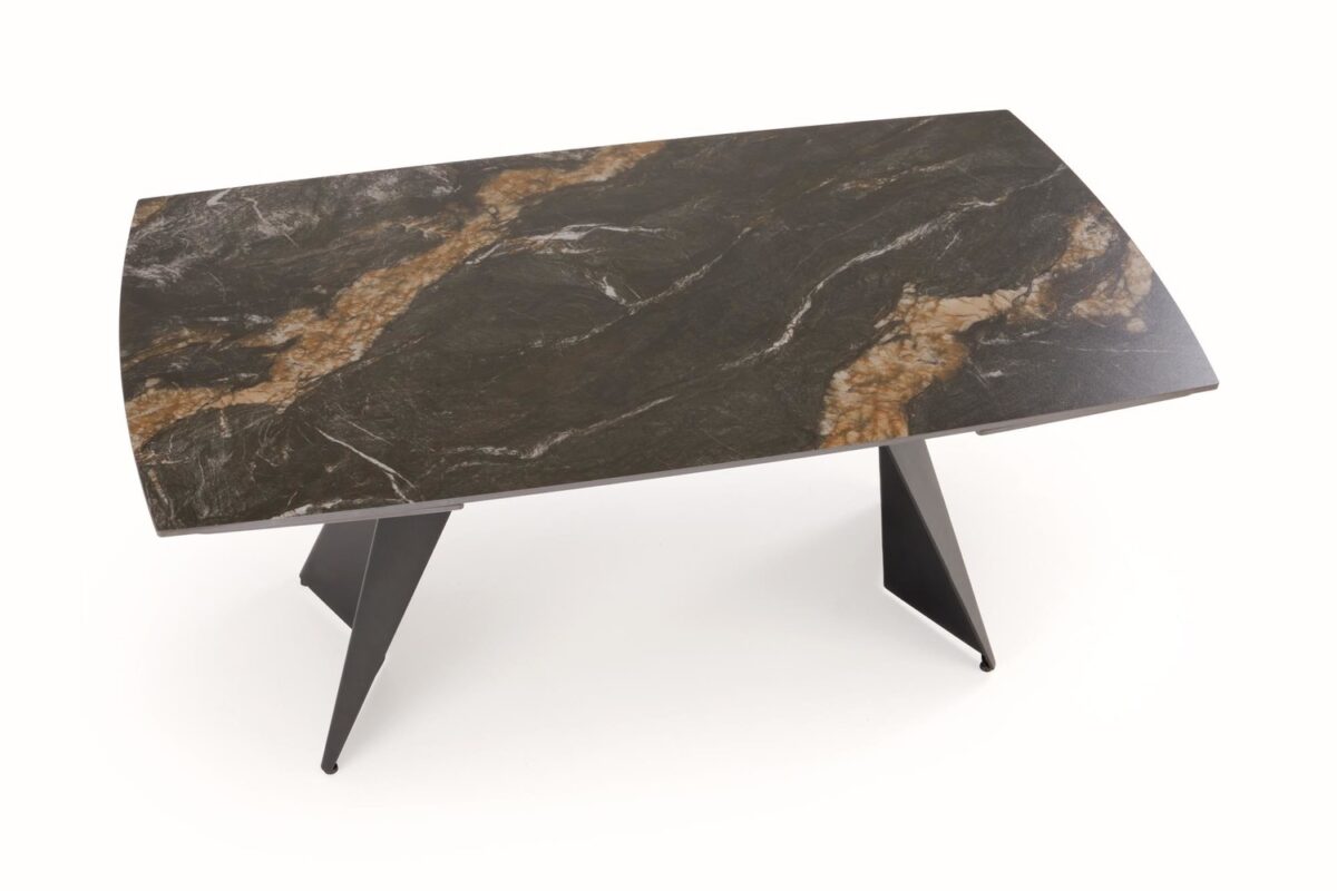 Tavolo allungabile ARMANI in marmo nero – 165-241x90x77 cm - immagine 7