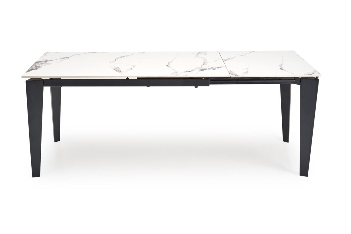 Tavolo Felix allungabile effetto marmo bianco e nero – 141-201x81x76 cm - immagine 7