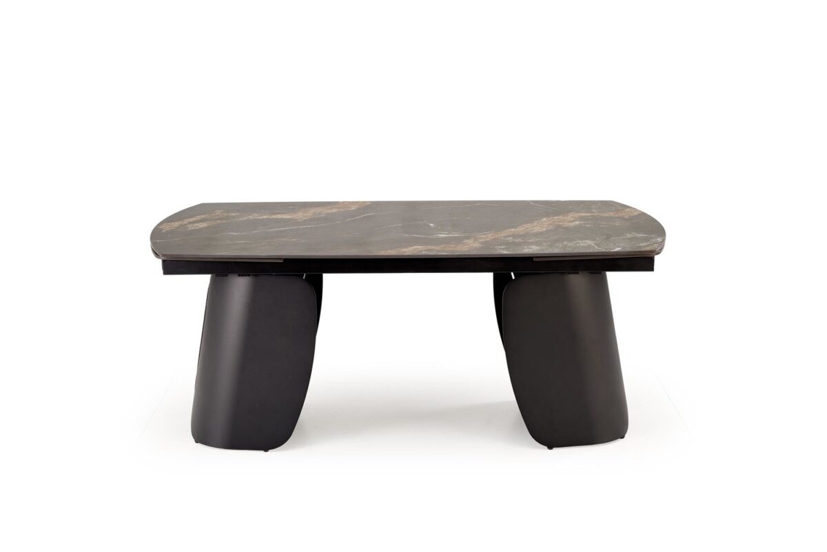 Tavolo allungabile Forum in marmo nero – 180-260x90x76 cm - immagine 10