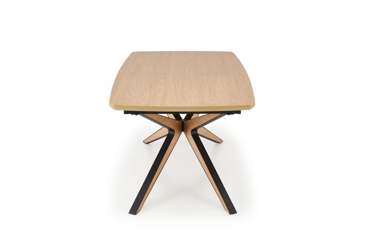 Tavolo James allungabile in finitura naturale e nero – 160-220x90x76 cm - immagine 7