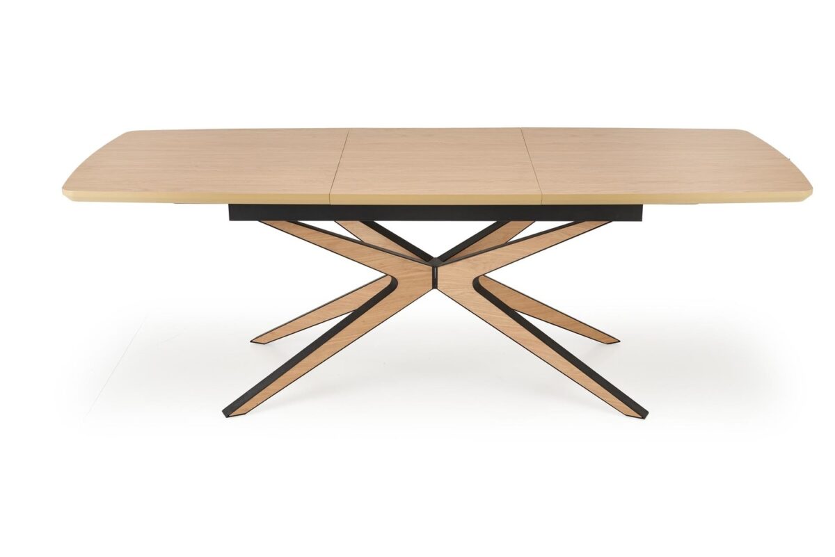 Tavolo James allungabile in finitura naturale e nero – 160-220x90x76 cm - immagine 8