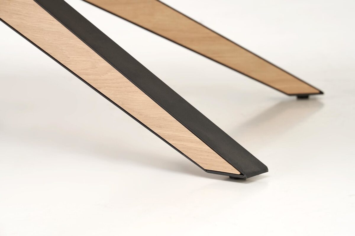 Tavolo James allungabile in finitura naturale e nero – 160-220x90x76 cm - immagine 11