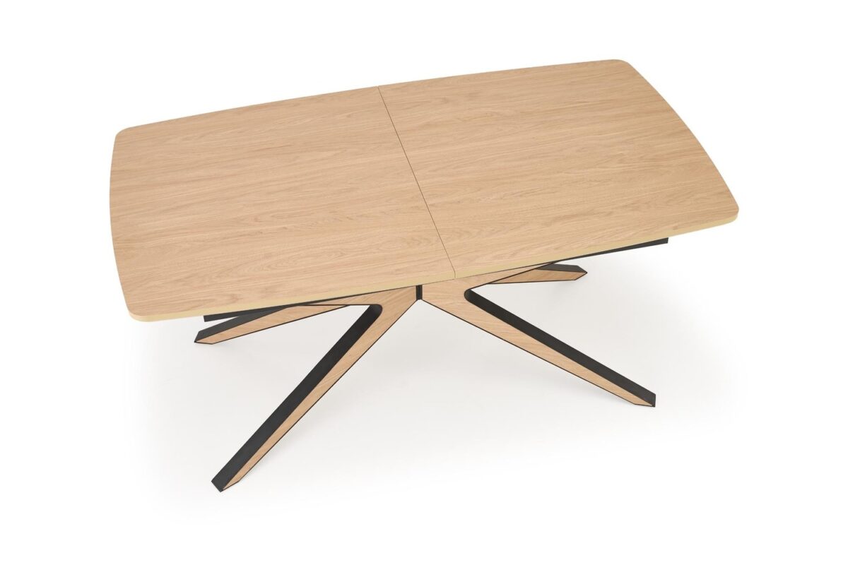 Tavolo James allungabile in finitura naturale e nero – 160-220x90x76 cm - immagine 10