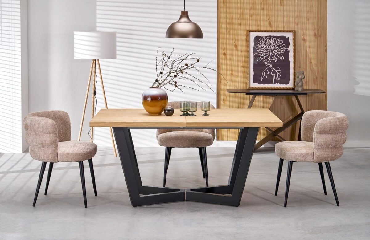 Tavolo Massive 2 allungabile in rovere naturale e nero – 160-250(340)x90x77 cm - immagine 2