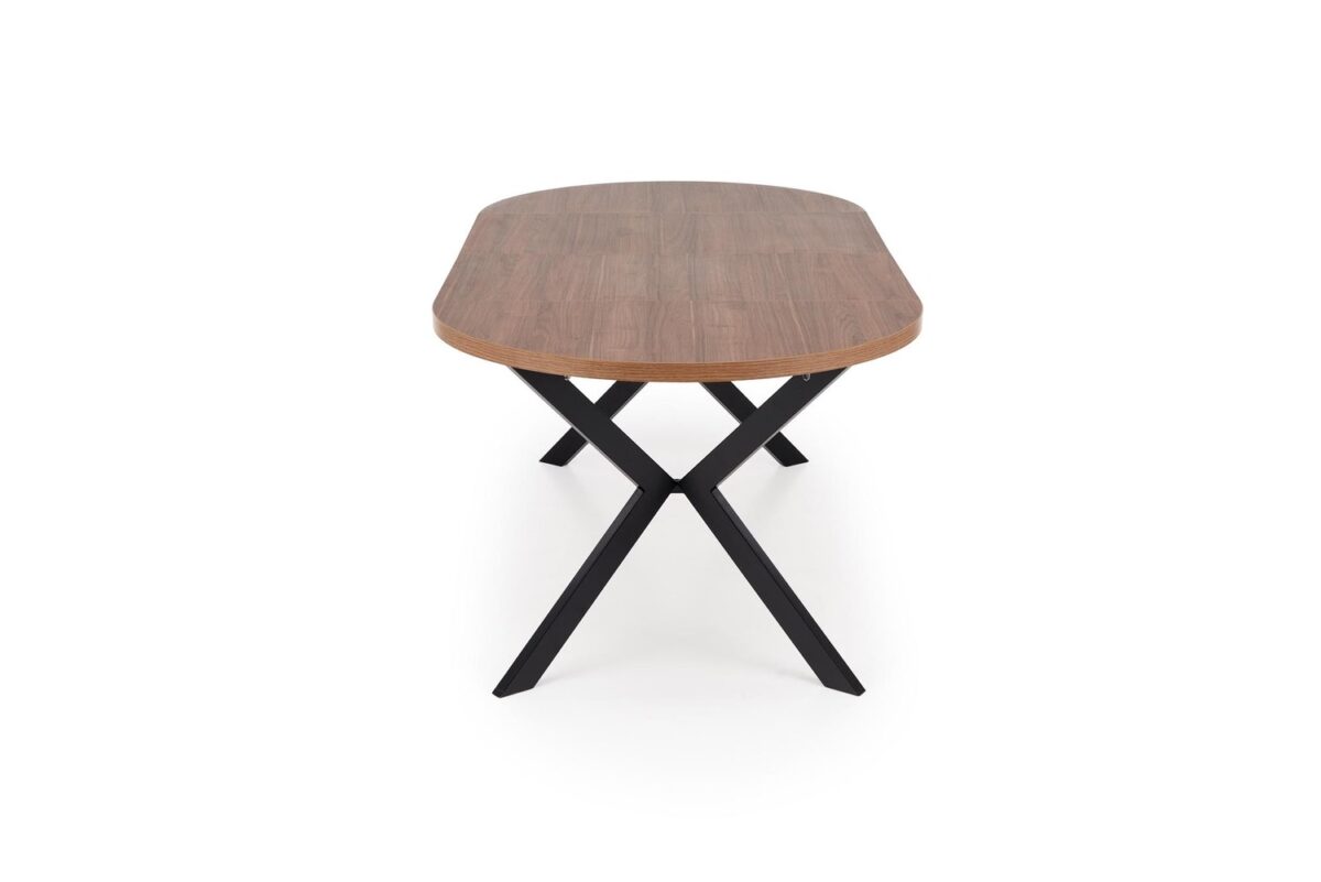 Tavolo Peroni allungabile in noce e nero – ø100-250×100×75 cm - immagine 5