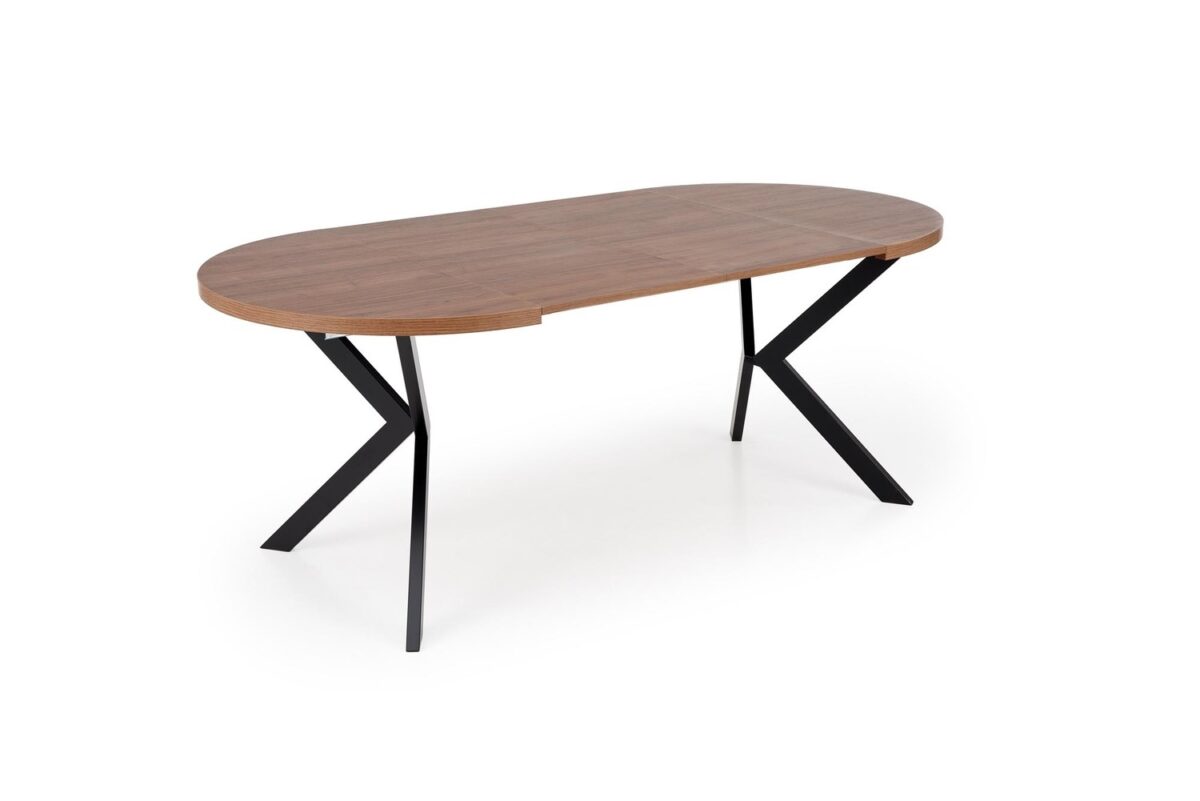 Tavolo Peroni allungabile in noce e nero – ø100-250×100×75 cm - immagine 6