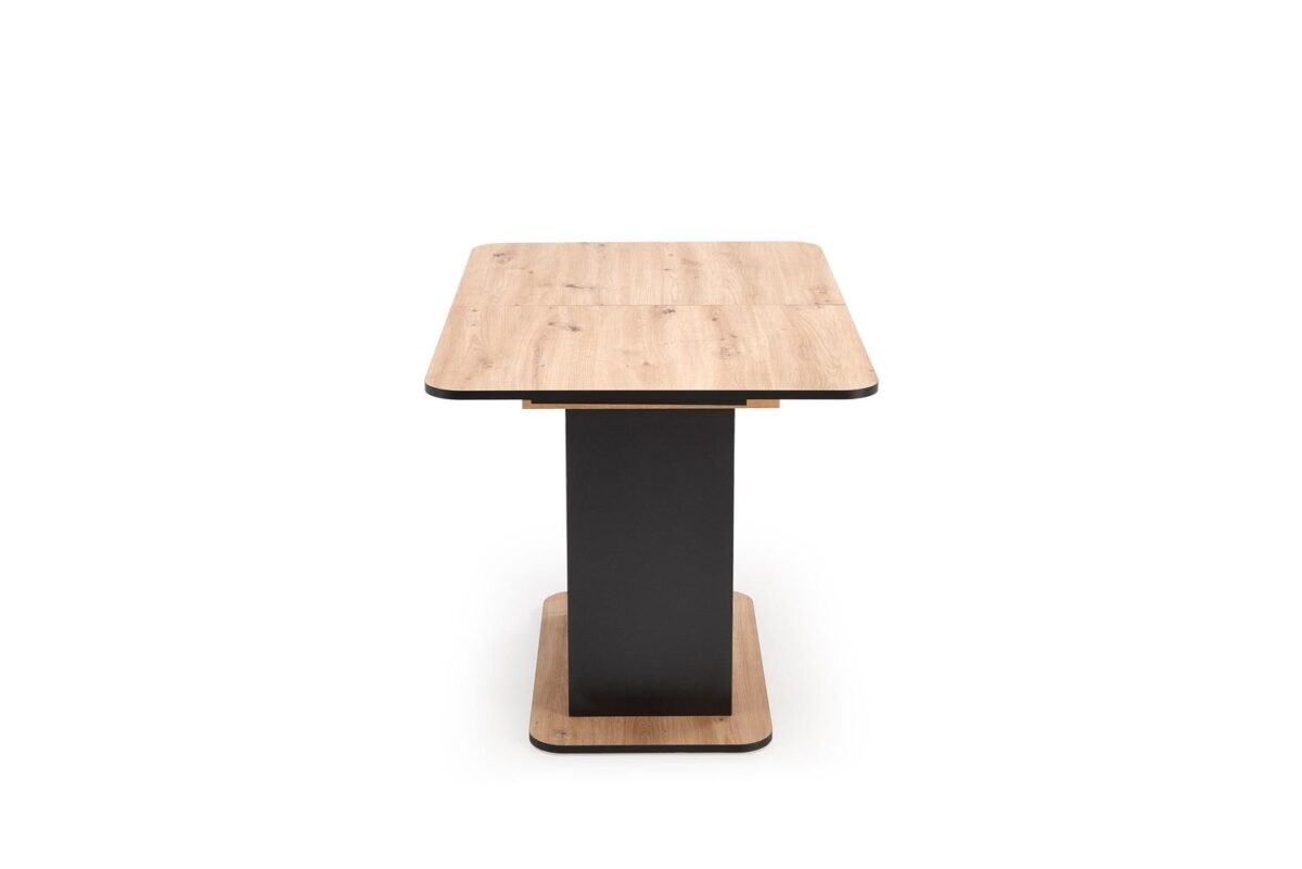 Tavolo allungabile Wilson in rovere artisan e nero – 120-158x77x77 cm - immagine 10