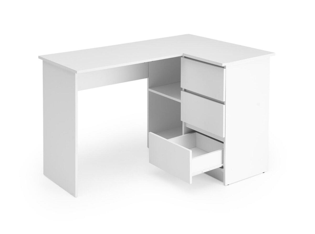 Scrivania BEGA – bianco – 124x85x76 cm - immagine 3