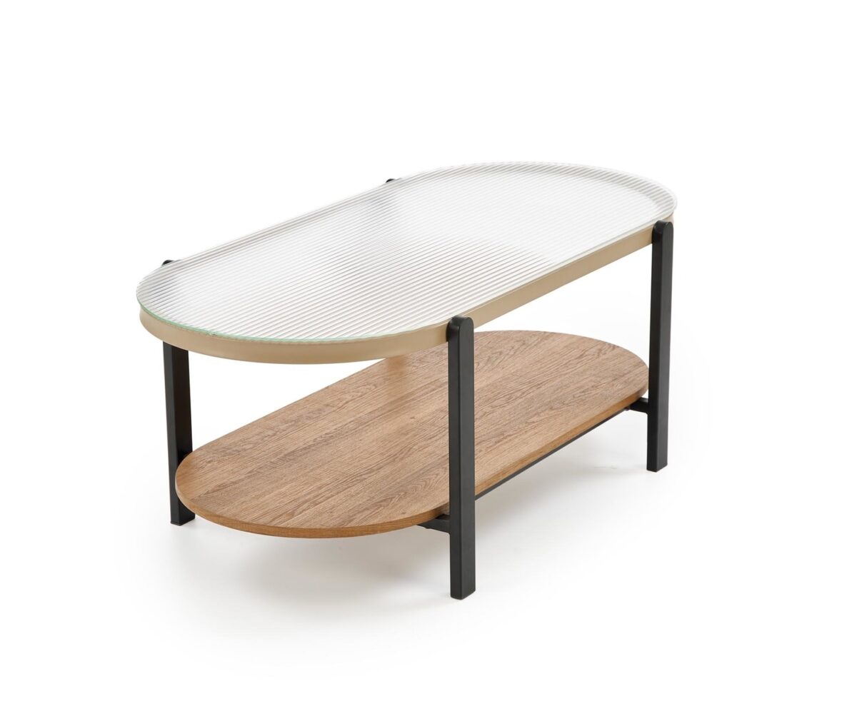 Tavolino Kamala naturale / nero – 110x54x43 cm - immagine 3